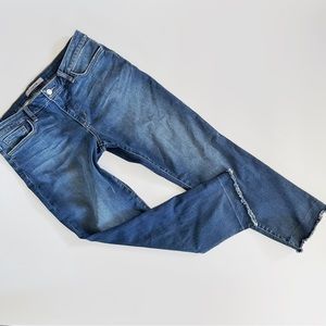 Joe’s Jeans Mid Rise Straight Leg Raw Hem Distressed Blue Size 27